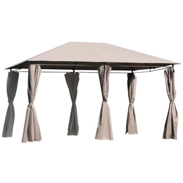 EasyComfort Gazebo polyester 400 x 300 x 264 cm, 6 zijwanden