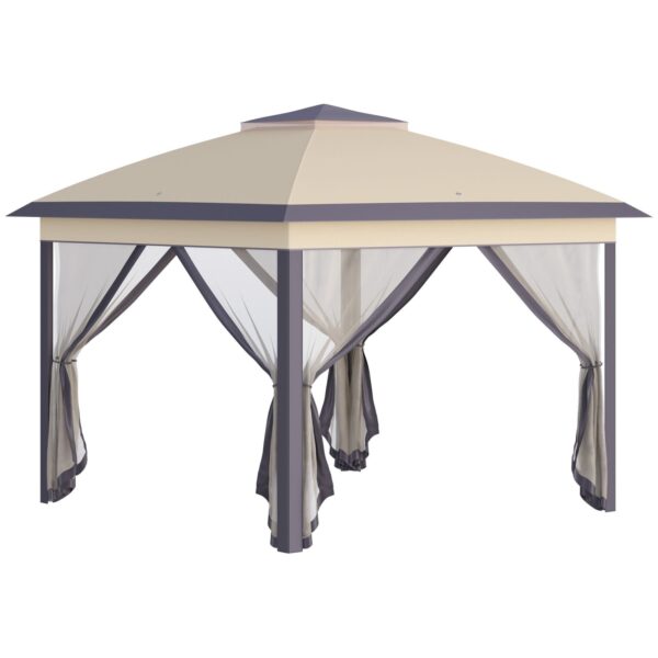 EasyComfort inklapbare tuin-gazebo 330x330x288 cm met klamboe