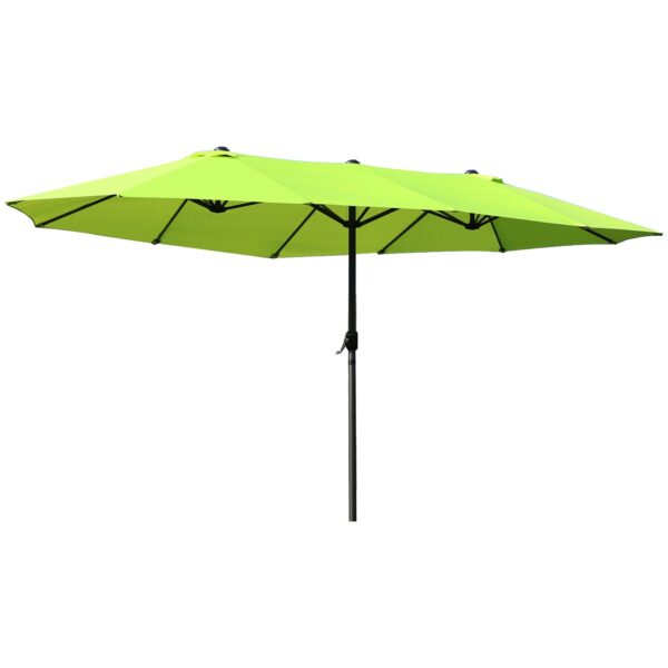 EasyComfort dubbele tuinparasol 460x270 cm lichtgroen