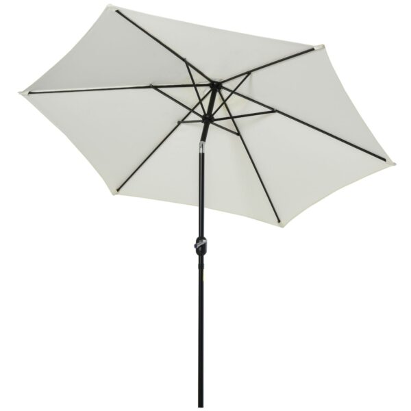 EasyComfort kantelbare tuinparasol Ø2,7×2,35 m (aluminium, crème)