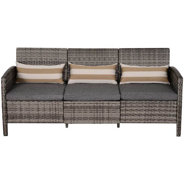 EasyComfort Outdoor 3-zits buitenbank PE-rattan 173x68x78 cm