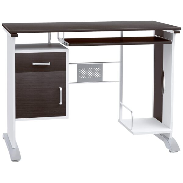 EasyComfort computerbureau met lade 100 x 52 x 75 cm - donker noten