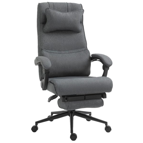 EasyComfort ergonomische bureaustoel met voetensteun – donkergrijs