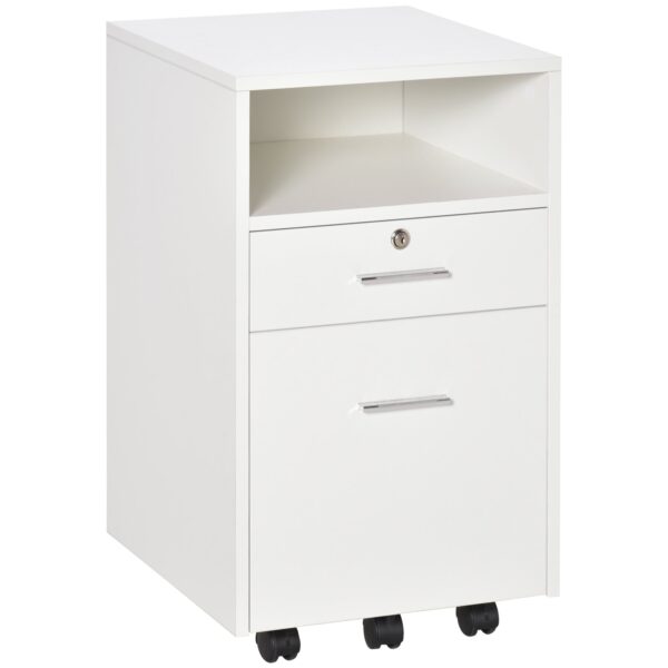 EasyComfort kantoorladekast op wielen met 2 lades – wit