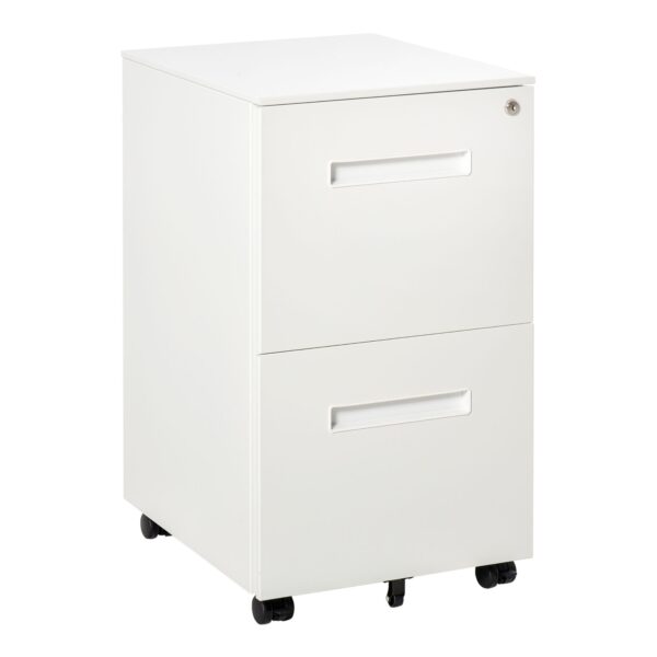 EasyComfort dossierkast op wielen 2 lades 39x48x67 cm wit