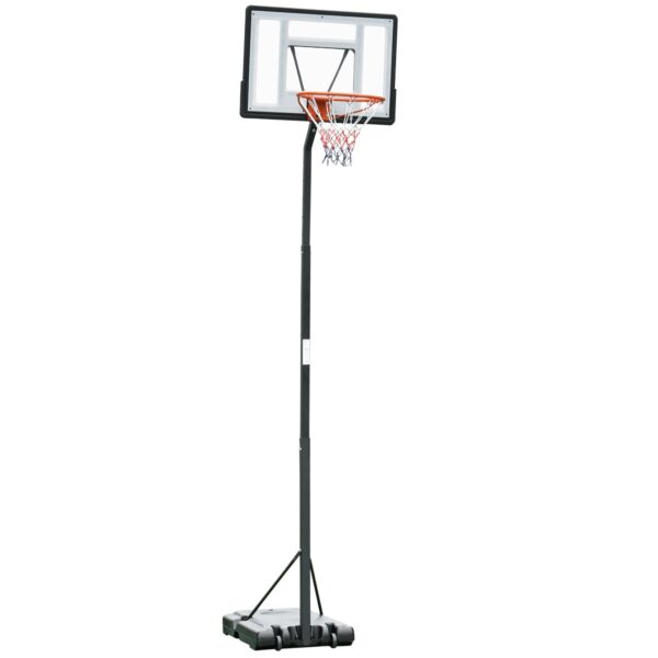 EasyComfort basketbalstandaard met verstelbare ring 255–305 cm - zwart