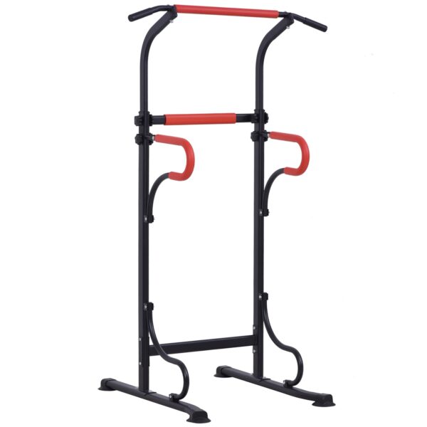 EasyComfort Power Tower fitnessstation 171–219 cm - zwart/rood