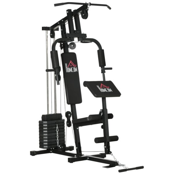 EasyComfort Power Tower fitnessstation met 45kg gewichten en beklede bank