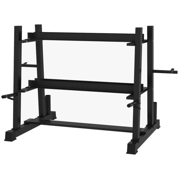 EasyComfort gewichtenrek met verstelbare leggers 131x75x80 cm - zwart