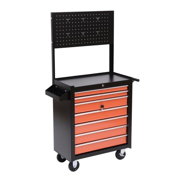 EASYCOMFORT Gereedschapswagen 7-laden 61.5 x 33 x 76cm zwart/oranje
