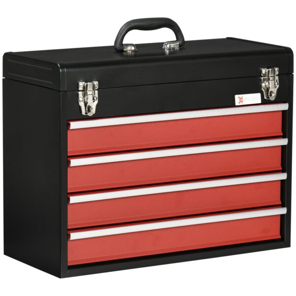 EasyComfort stalen gereedschapskist 4 laden + bovenbak 51x22x39,5 cm