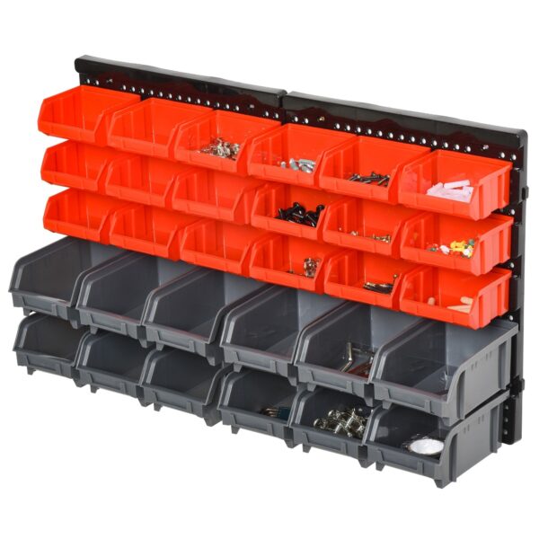 EASYCOMFORT ophangpaneel met 30 opbergbakjes 37,5x18x63 cm