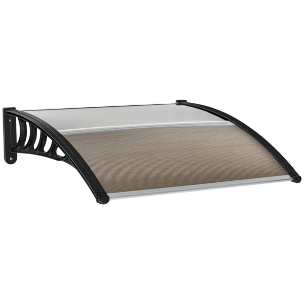 EasyComfort polycarbonaat luifel 100x100x26 cm - bruin