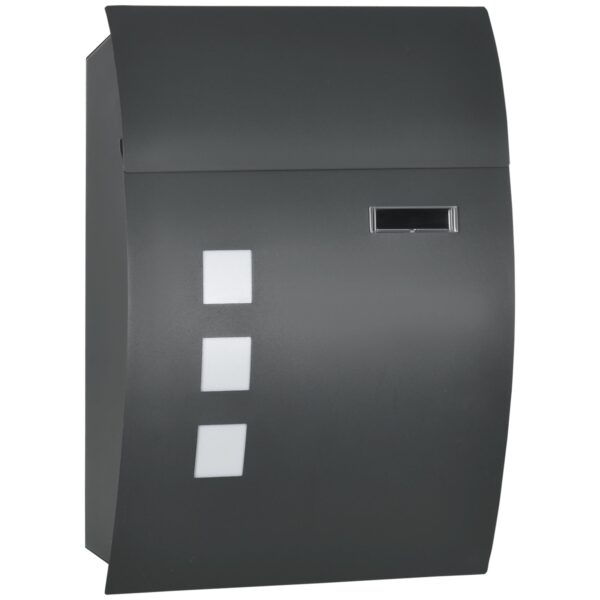 EasyComfort Ricurva brievenbus 45x10x32 cm, grijs