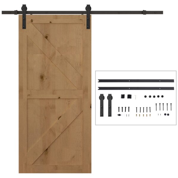EasyComfort schuifdeursysteem montageset 200 cm – 90 kg, zwart