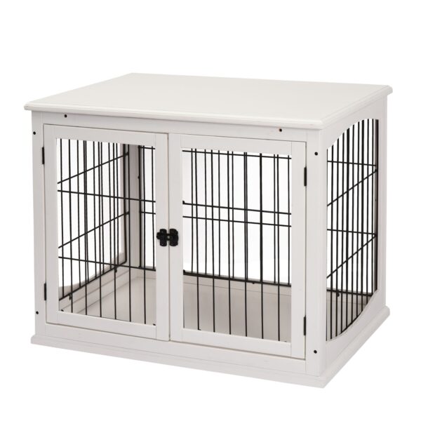 EASYCOMFORT Indoor hondenhuisje voor honden tot 30 kg, 58.5x81x66 cm - Wit