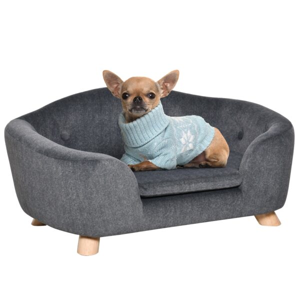 EasyComfort hondenbankje voor kleine honden (max. 10 kg) 70x47x30 cm – antracietgrijs