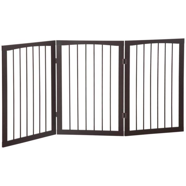 EasyComfort Portable 3-delig hondenhek 160x1.2x76 cm, donkerbruin