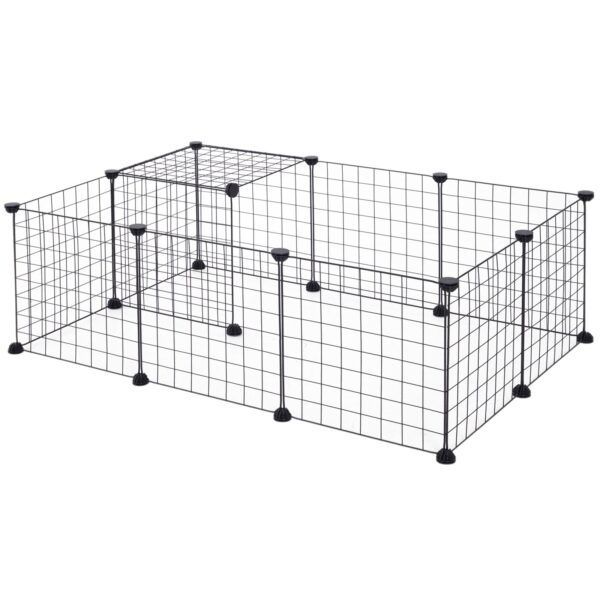 EasyComfort Modulaire speelren 12 panelen 35x35 cm zwart