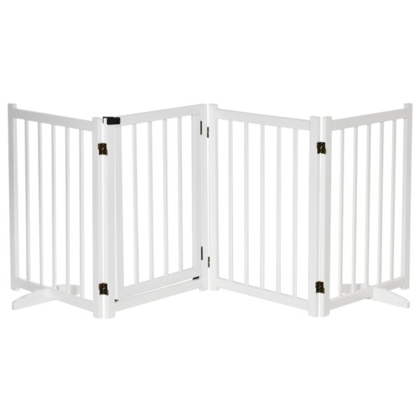 EasyComfort inklapbaar hondenhekje 237.5x36x80cm - wit