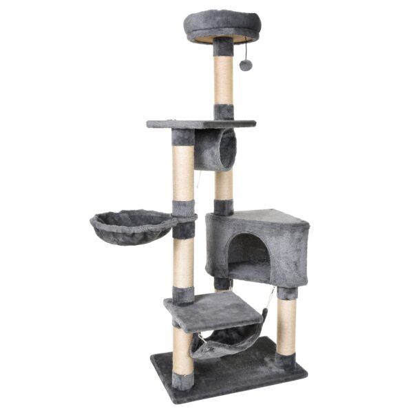 EasyComfort Column krabpaal met huisje, hangmat en hangbed, 60x40x154cm