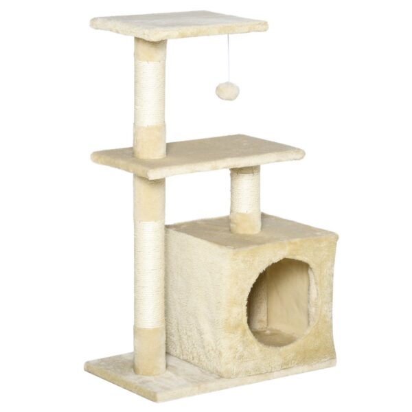 EasyComfort krabpaal met huisje en sisalpalen 50 x 30 x 80 cm
