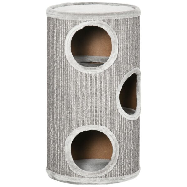 EasyComfort 3-laag kattenhuis met sisal, Ø38x70cm