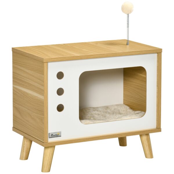 EasyComfort kattenhuis tv-vorm spaanplaat 50x28x43 cm