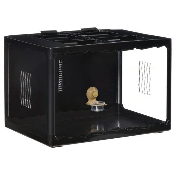 EasyComfort terrarium met thermometer 60x40x40.5 cm zwart