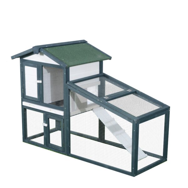EasyComfort konijnenkooi vurenhout dubbele deur 140 x 65 x 100cm