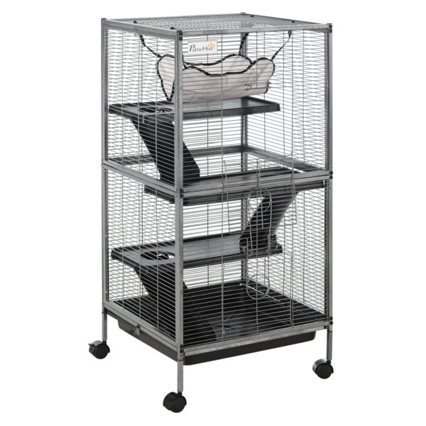 EasyComfort metalkooi voor knaagdieren, 4 niveaus, 52 x 52 x 113.5cm