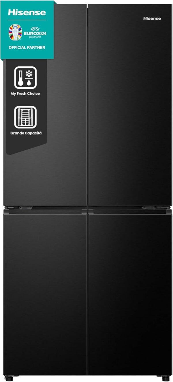 Hisense RQ5P470SAFE 4-deurs multidoor koelkast 483 liter zwart