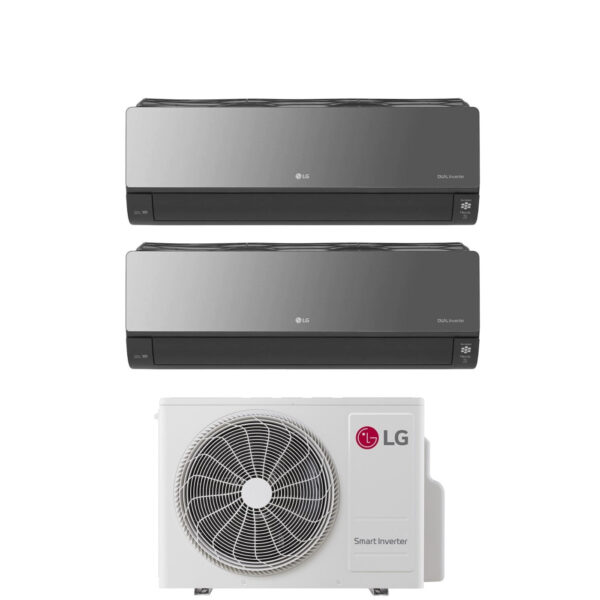 LG Artcool Mirror dual-split Airconditioner 12.000+12.000 BTU (MU2R17, R-32, Wi‑Fi)