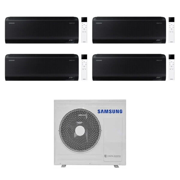 Samsung WindFree Black quad-split airconditioner 9+9+9+12 (AJ080TXJ4KG)