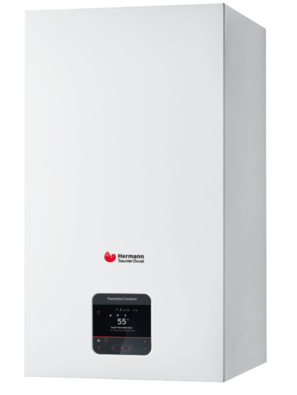 Hermann Saunier Duval ThemaFast Condens 25 CS/1 cv-ketel aardgas met lage NOx rookgasafvoerset