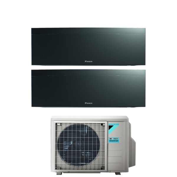 Daikin Emura BLACK III Dual-split airconditioner 7+12 (2MXM40A) R-32 geïntegreerde Wi‑Fi