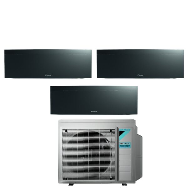 Daikin Emura Black III tri-split airconditioner 3MXM68N 7000+12000+15000 BTU R-32 Wi‑Fi