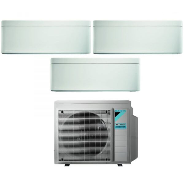 Daikin Bluevolution STYLISH White triple-split airconditioner 7+7+12 met 3MXM68N R-32 en geïntegreerde Wi‑Fi