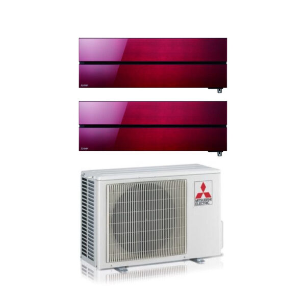 Mitsubishi Electric MSZ-LN Dual-split airconditioner 9000+18000 Btu (MXZ-2F53VF, R-32, Wi‑Fi, Ruby Red)
