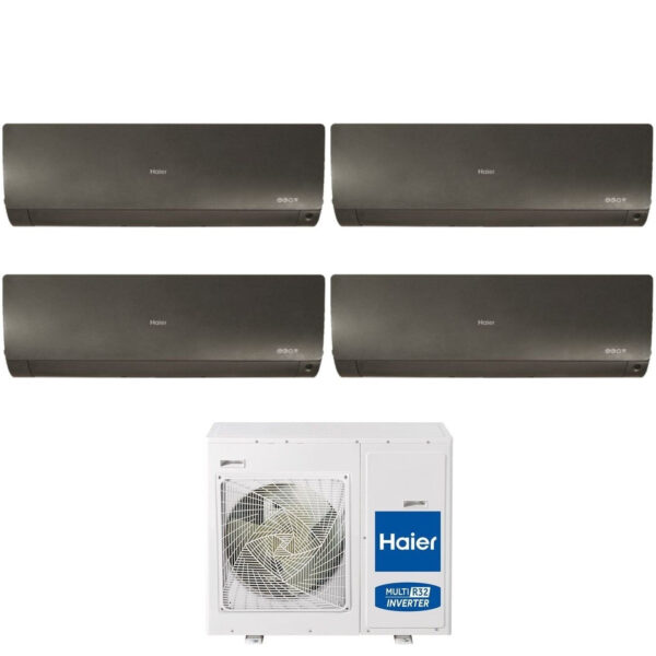 Haier FLEXIS PLUS airconditioner quad-split 7+7+12+12 R-32 zwart (4U75S2SR3FA)