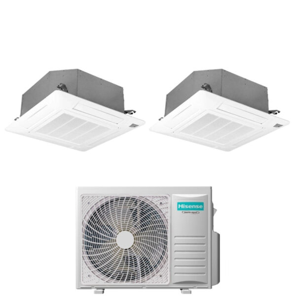 Hisense 4AMW81U4RAA dual-split cassette airconditioner 12.000+18.000 BTU R32