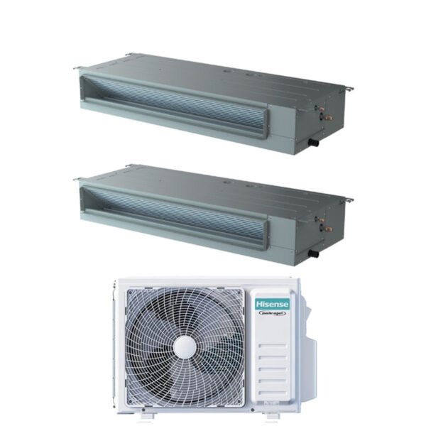 Hisense 2AMW42U4RGC dual-split kanaal airconditioner 9.000+9.000 BTU