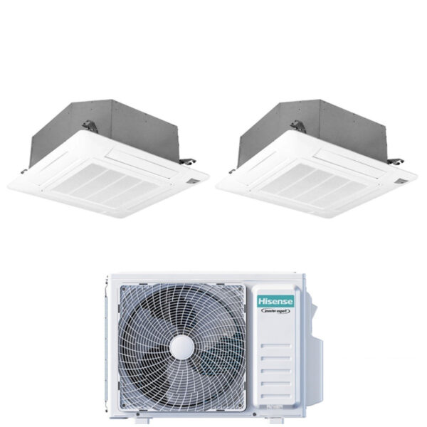 Hisense 2AMW35U4RGC dual-split cassette-airconditioner 9.000+9.000 BTU