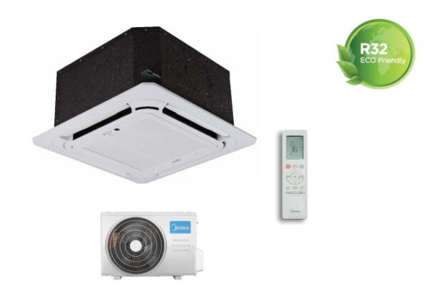 Midea MCA3U-12HRFNX cassette 4-weg airconditioner 12000 BTU 57x57 A++ (optioneel Wi‑Fi)