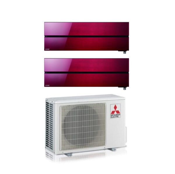 Mitsubishi Electric Kirigamine Style Ruby Red 9+12 dual-split airconditioner MXZ-2F42VF2/3 R32 Wi‑Fi