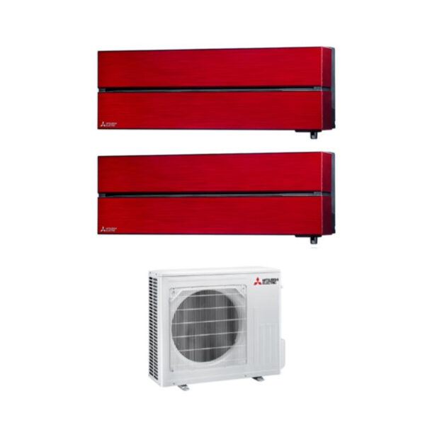 Mitsubishi Electric Kirigamine Style MSZ-LN25VGR dual-split airconditioner 9+9 met MXZ-2F53VF R32 Wi‑Fi Ruby Red
