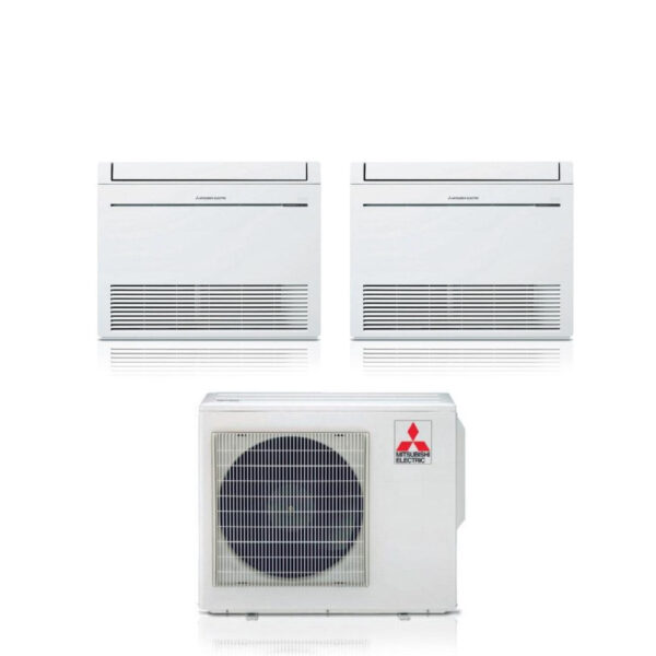 Mitsubishi Electric MFZ-KT 9+12 dual-split vloerconsole airconditioner MXZ-3F54VF R32