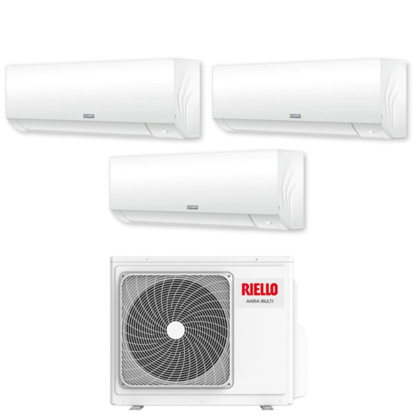 Riello AARIA PLUS I tri-split airconditioner 9+9+12 met AARIA MULTI 355 PI R-32 Wi-Fi