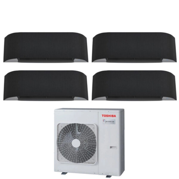 Toshiba Haori quad-split airconditioner 9k+12k+12k+12k RAS-4M27U2AVG-E R32 donkergrijs
