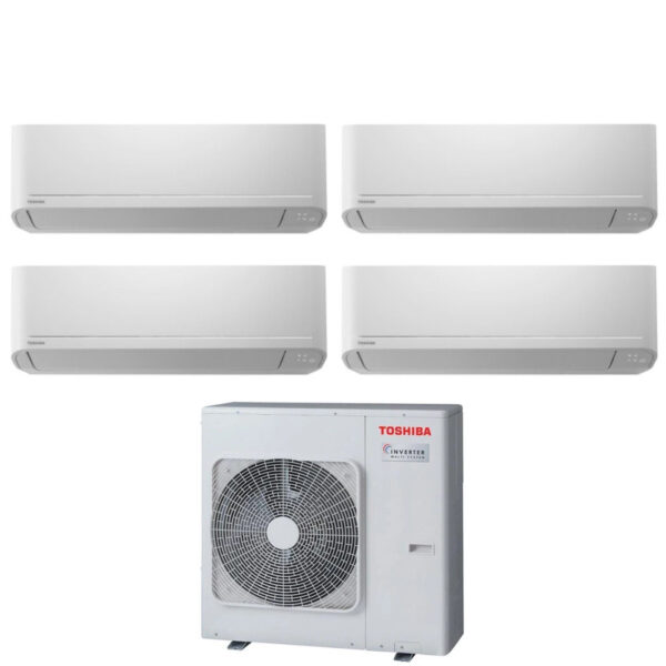 Toshiba Seiya quad-split airconditioner 7000+9000+9000+12000 BTU RAS-4M27U2AVG-E (R32)